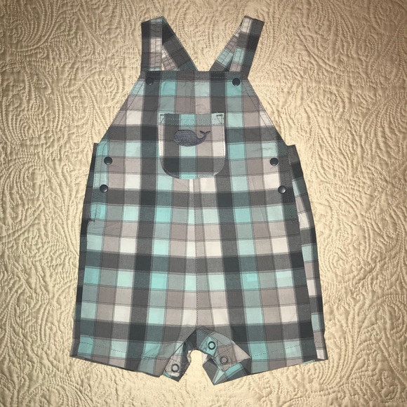 baby boy plaid overalls